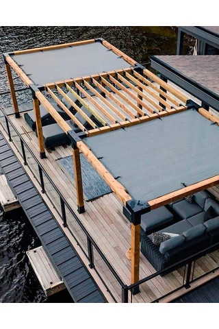Denizwelding Pergola Seti Kamelya,teras,kış Bahcesi,garaj ,sundurma Weranda İcn90x90x2.5 12 Parca Siyah