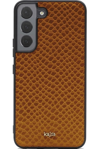 Kajsa Galaxy S22 Plus Kılıf Kajsa Pearl Pattern Hakiki Deri Kapak ZORE-220062