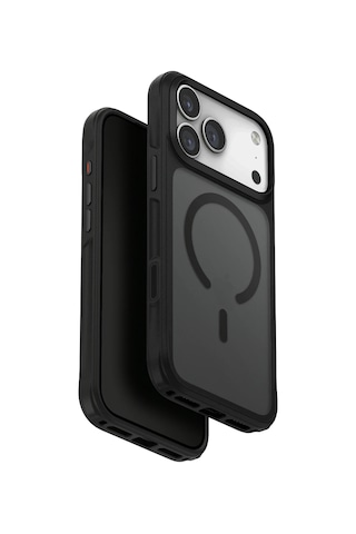 Apple Uyumlu iPhone 17 Pro Max Kılıf Veren Serisi Buzlu Transparan Hassas Ve Şık Tonlama Koruyucu Magsafe Kapak Siyah