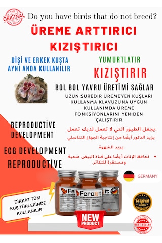 Feroxit Kızıştırıcı Ve Üreme Arttırıcı Tüm Kuş Türleri İçin 100 G