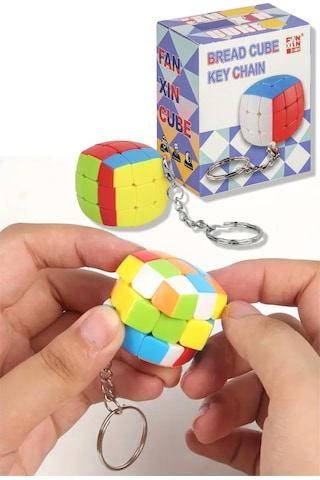 3x3x3 Rübik Akıl Küpü Taşınabilir Anahtarlık Renkli Dayanıklı Magic Hızlı Dönüşlü Zeka Oyuncağı