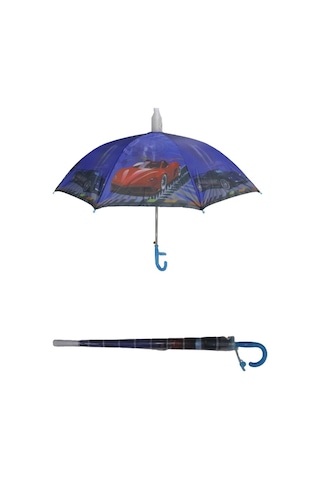 Cappello Marlux Bardaklı Korumalı Erkek Çocuk Lacivert Baskılı Şemsiye M21 (507008397)-Mavi