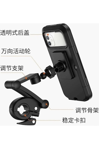 Novahub Dayanıklı Su Geçirmez Bisiklet/motosiklet Telefon Tutucu - 4-6.5 İnç, Pratik Tasarım, Kaliteli Malzeme