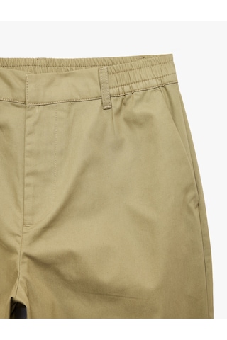 Koton Normal Bel Cepli Regular Fit Pantolon Haki 6sam40061hw