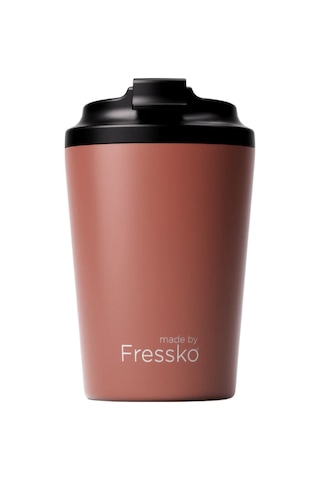 Made By Fressko Camino Yeniden Kullanılabilir Kahve Bardağı, Yalıtımlı Termal Kupa, 340 Ml, Toprak Rengi Kahverengi