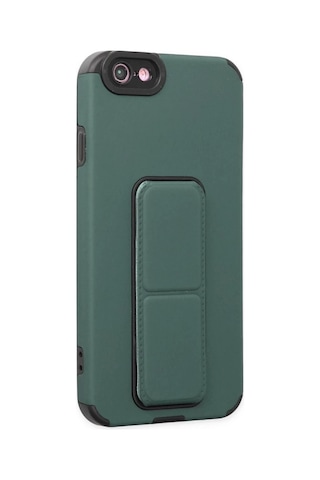 Vaveni İphone 6 Uyumlu Kılıf Mega Standlı Silikon - Yeşil Arz