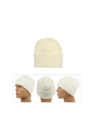 Ximistore9 Kış Bisiklet Sporunun Isınmasını Sağlayan Ayarlanabilir Pamuklu Bonnet - Beyaz Beyaz