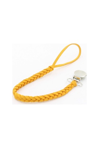 Sones 3 Adet Bebek Emzik Zinciri Deri Dokuma Anti-kopma Zinciri Sarı