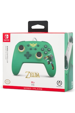 Nintendo Switch Kablolu Oyun Kolu Lisanslı Hyrule Defender Edition Powera Oled, Switch 2