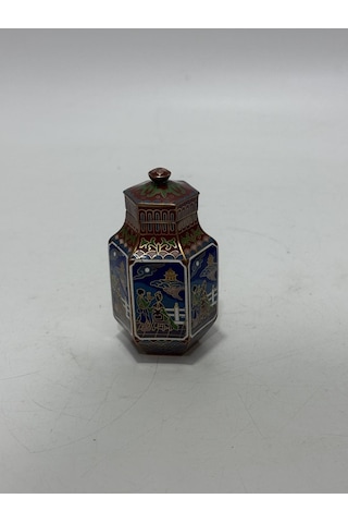 Antika Cloisonne Minyatür Kavanoz 8,1x4,2cm 134