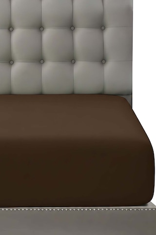 Kahverengi Pamuklu Çift Kişilik Lastikli Çarşaf 160x200