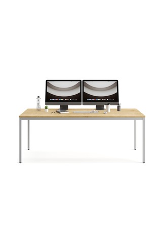 Çok Amaçlı Masa 180x80x75h Cm, Yemek Masası, Ofis Çalışma Masası, Bilgisayar Masası, Meşe Renk Safir Meşe