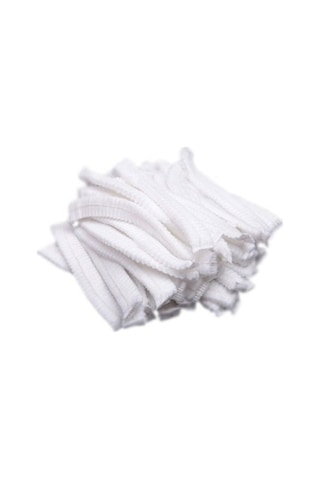 Tek Kullanımlık Akordeon Çift Lastik Beyaz Bone 52 CM 1000 Adet