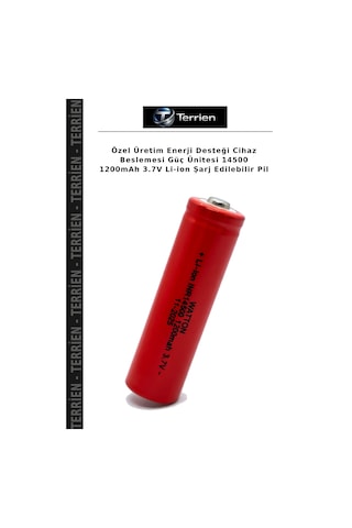 Özel Üretim Enerji Desteği Cihaz Beslemesi Güç Ünitesi 14500 1200mah 3.7v Li-ion Şarj Edilebilir Pil