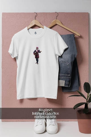 Oversize The Witcher 3- Wild Hunt Assassin's Creed Tasarımlı Unisex T-shirt Beyaz