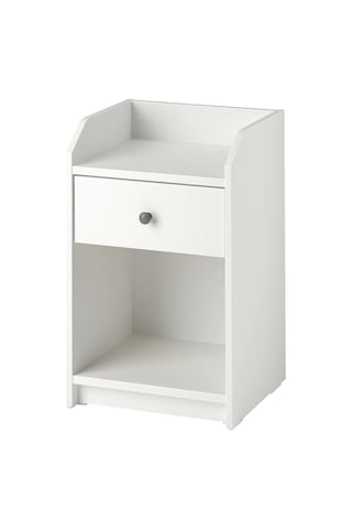 Komodin, Beyaz Renk Meridyendukkan 40x36 Cm 1 Adet Çekmece-2 Adet Açık Depolama Alanı Yatak Odası Mobilyası