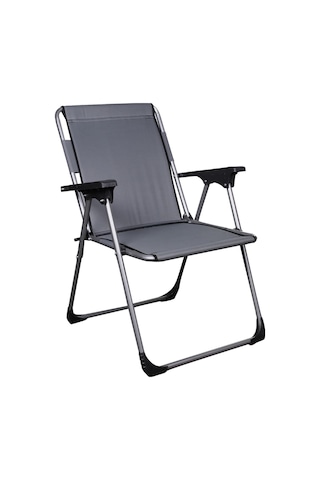 Alin Metal Lüks 4''lü Katlanır Sandalye Ve Masa Seti Gri Gri