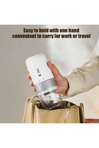 Ruicoo Taşınabilir Usb Şarjlı Elektrikli Kahve Değirmeni - Seramik Bıçaklı, 304 Paslanmaz Çelik, 250g Kapasite Siyah