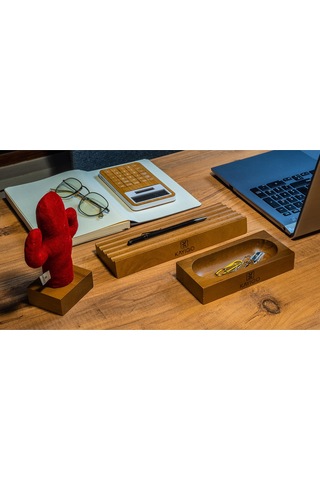 Kayigo Woody Üçlü Ofis Seti Açık Kahverengi 11368737
