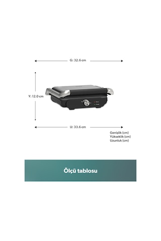 Homend Grilliant 1366H 2000 W Tost Makinesi