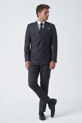 White Stone Leeds T2472 Slim Fit 6 Drop Kruvaze Takım Elbise Desenli-desenli Çok Renkli