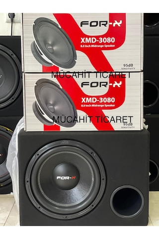 Forx Set 30Cm 1000Wat Bas İki Takım 20Cm Midrange 300W 150Rms