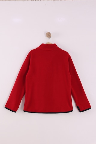 Monox Çocuk Unisex Parmak Geçmeli Polar Ceket Kırmızı