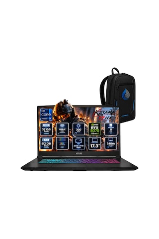 MSI Katana 17 HX B14WGK-285XTRRNP09 i7-14650HX 32 GB 512 GB SSD RTX5070 17.3" W11P Dizüstü Bilgisayar