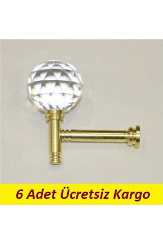 6 Adet Altın Sarı Fon Perde Askısı Renso
