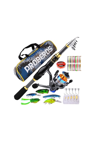 Proberos Hwcset105 1.5m Teleskopik Olta Et200 İplik Makarası Yem Seti