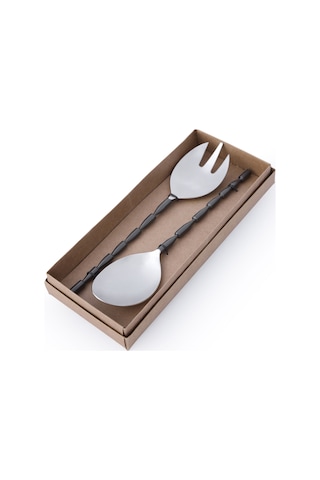 Yargıcı Paslanmaz Çelik Salata Servis Seti 12x30x4 Cm 26knhs1009n St