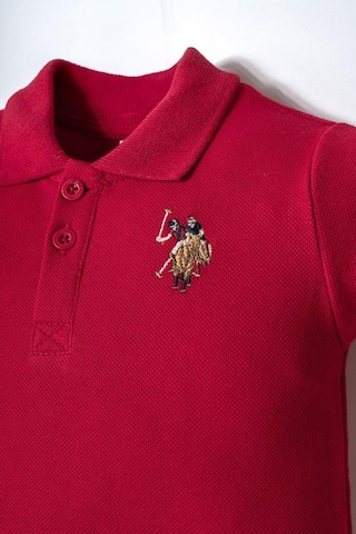 U.S. Polo Assn. U.s. Polo Assn Erkek Bebek 2 Li Şort T-şhirt Takım Kırmızı-2349 Kırmızı