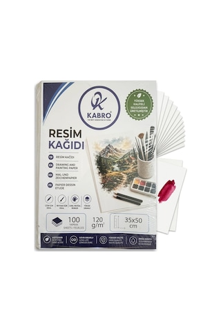 Premium Resim Kağıdı 35x50 Cm 120 Gr 100'lü Çizim, Boyama Ve Baskı Kağıdı