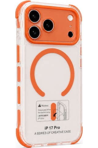 Nettech Apple İphone 17 Pro Max Uyumlu Nt-n109 Arka Koruma Kılıf - Kozmik Turuncu