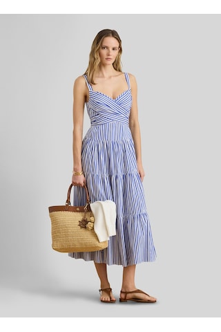 Lauren Ralph Lauren Mavi Kadın Çizgili Elbise 200p13459