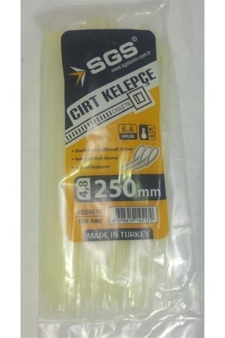 Sgs Cırt Kelepçe 4,8 X 250 Mm Beyaz