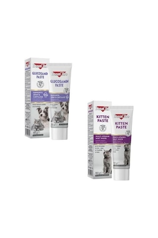 Gençlik Ve Dinçlik Paketi Bonacibo 2'li Karma Bakım Seti: Kitten Paste Yavru Kedi Vitamini + Glucosamine Paste Eklem Destek Macunu