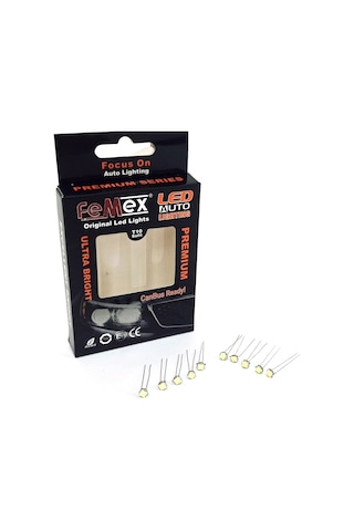 Femex Premium T5 T4 10'Lu İnce Bacaklı Kıl Led Mini Led Turkuaz