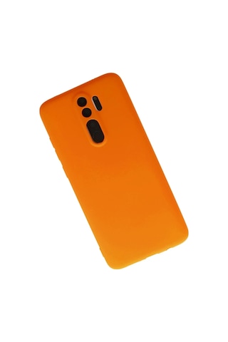 Xiaomi Redmi Note 8 Pro Kılıf First Silikon - Turuncu -