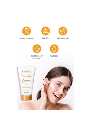 Biolog Leke Karşıtı Güneş Kremi Spf 50 50 ML