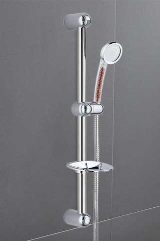 Duş Takımı Bocuklu Filtreli Ve Su Tasarruflu Arıtmalı Gsa Set Sürgülü Örgülü Spralli Gümüş