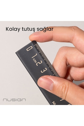 Nusıgn Siyah 15 Cm Kolay Kavrama Çizim Cetveli