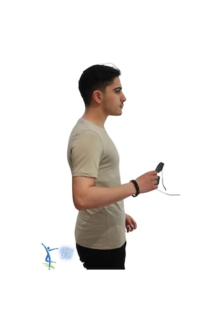 Sermoda Erkek Slim Fit V Yaka Tişört - Dar Kesim Basic Günlük T-shirt Vizon