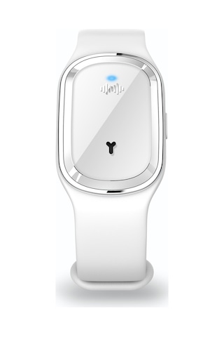 Aubyhe M1 Beyaz Ultrasonik Sinek Kovucu Bileklik - Kimyasal Yok, Çocuklar İçin Güvenli, Dış Mekan Taşınabilir, Pil İle Çalışır Sayı Göstergesi Yok