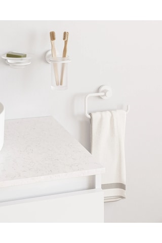 Tecno White Tuvalet Kağıtlık, Açık - Mat Beyaz Mat Beyaz