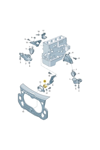 Motor Ön Dayanma Takozu 8e0199339 Audi A4 İle Uyumlu 2005-2008