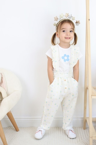 Harika Kids Kız Bebe&çocuk Keten Kumaş Sapolet Takım 001