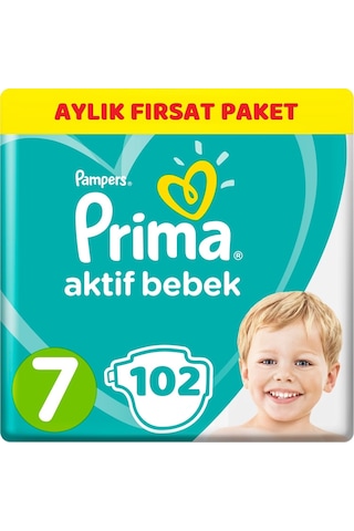 Prima Bebek Bezi Beden:7 (15+Kg) XX Large 102 Adet Aylık Fırsat P