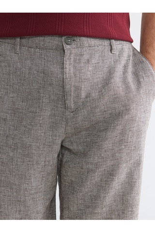 Lcwaıkıkı Classic Kahverengi Regular Fit Keten Karışmlı Erkek Şort