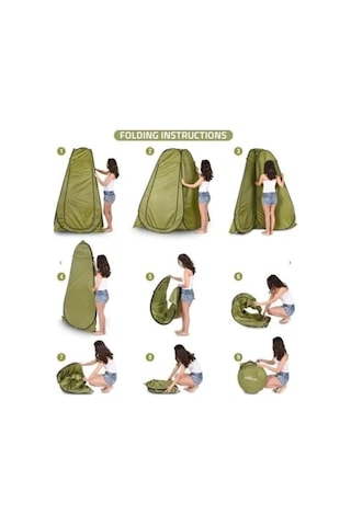 Portatif Ergonomik Kamp İçin Soyunma Kabini Yeşil